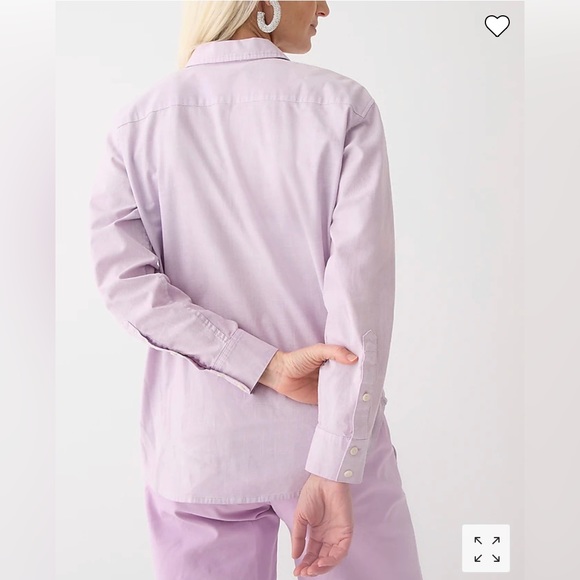 NWT J. Crew Garment-dyed chambray shirt in Cloud Purple - Picture 4 of 4